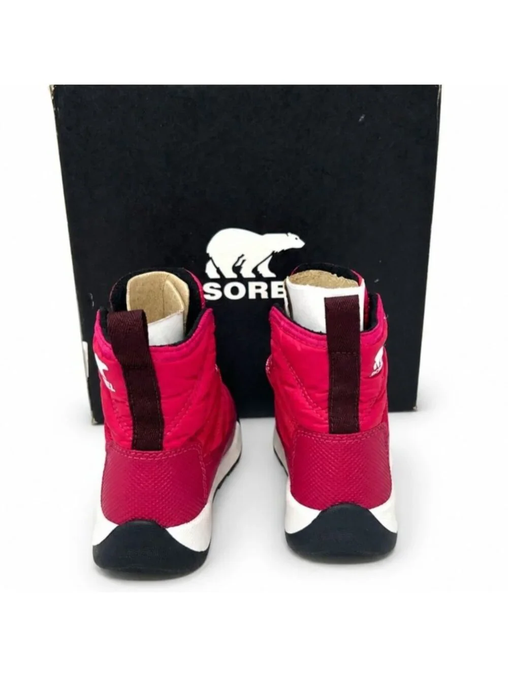 Sorel Whitney II Short Lace Waterproof Insulated Boots Girls 8 Fuchsia Rush Blac